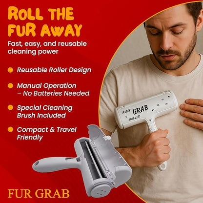 – Pet Hair Remover and Reusable Lint Roller for Furniture, Clothes, Car Seats, Bedding, Couch and Carpet- No Refills Needed, Eco-Friendly & Easy to Clean