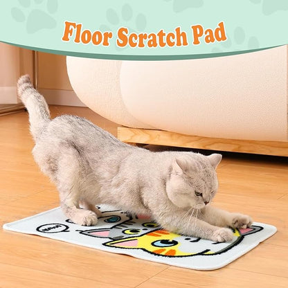 Cat Scratch Mat - 19.69 x 13.78 Inches High-Density Loop Pile Cat Scratcher Pad, Furniture Anti-Scratch Protector, Indoor Cat Scratch Pad for Cat Claw Grinding