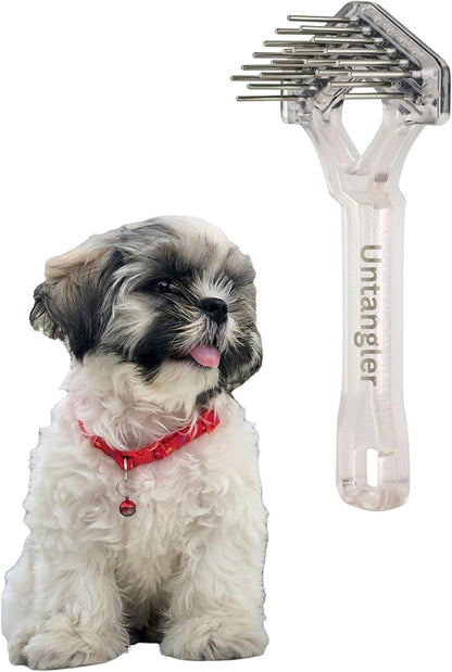 Mini-Rake V-Shaped with 1" Double-Row Rotating Teeth (Crystal with BlackTop)