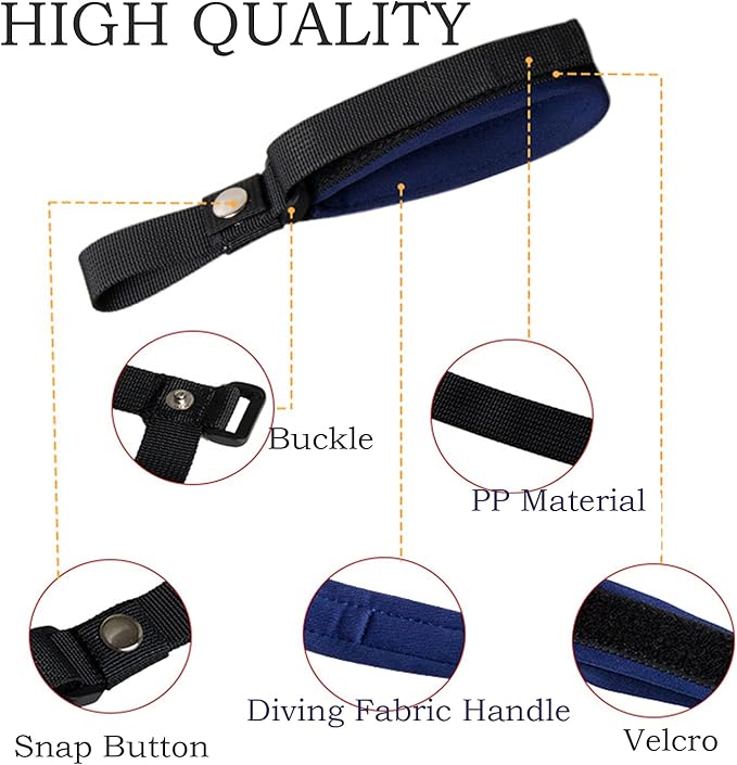 Retractable Dog Leash Wrist Strap - Hands Free, Adjustable, Royal Blue