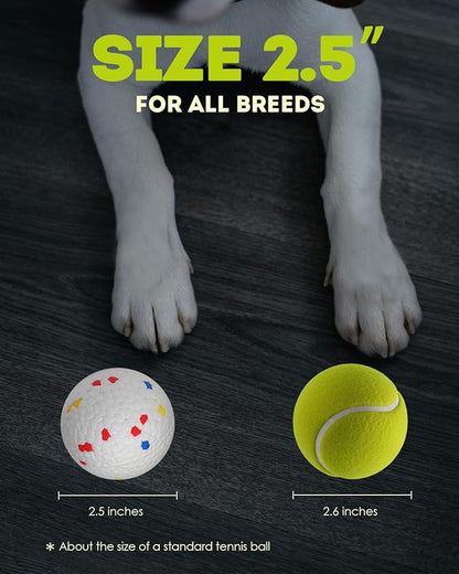 2.5" Dog Balls for Automatic Dog Ball Launcher, Remote Control Ball Thrower for Dogs (6-Pack)