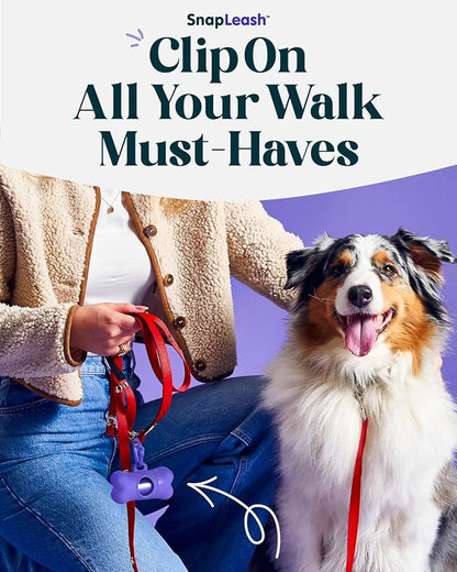 Hands-Free Dog Leash Training Running Snapleash, Waist & Shoulder Lead for Walking, Traffic Lead, Dual Pet Leash Adjustable for Large, Medium and Small Dog Breeds (RED, Small (5/8in x 7.5ft))