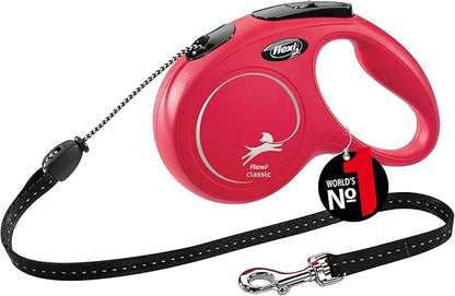 Flexi Roll-Leash New Classic M Rope 5 M Blue for Dogsup to Max. 20 kg, Multi