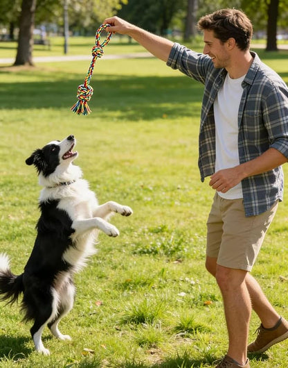 Pet Rope Toys (Small Rainbow Color 5PCS)