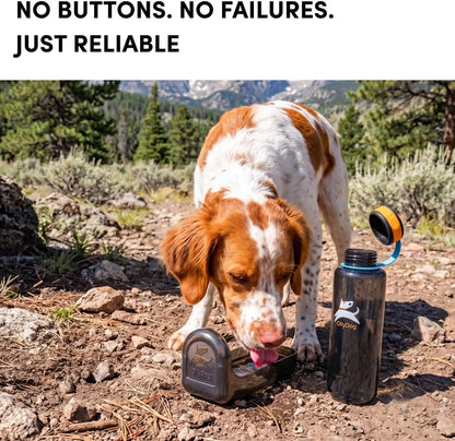 OllyDog OllyBottle Tritan Water Bottle with Detachable Dog Bowl | BPA Free Leakproof | 34oz | Share Water with Your Dog | Hiking Travel Camping (1L, Chromatic) - Image 2