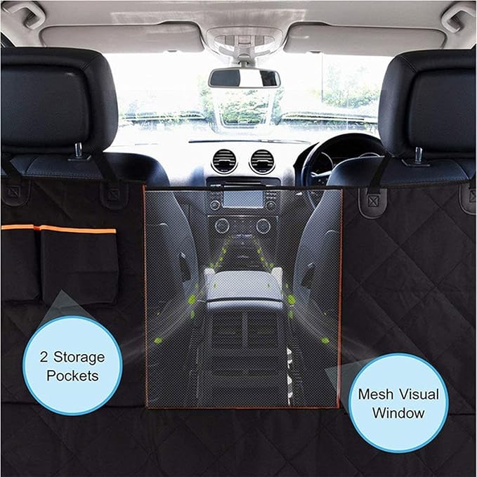 Back Seat Extender for Dogs Waterproof Pet Durable Dog Seat Cover with Seatbelt for Cars Sedan SUV Trucks in Car Accessories Dog Hammock Easy to Clean