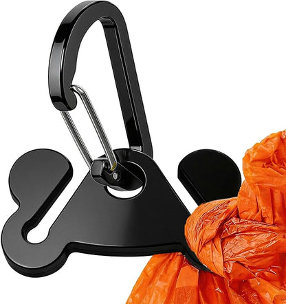 Dog Poop Bag Holder Dogs Waste Bag Carrier Pet Poop Bags Holders for Doggie Waste Bags Dispensers, Clip Carrier for Leash Small Doggy Puppy Hand Free Walking Accessory Attachment, Black