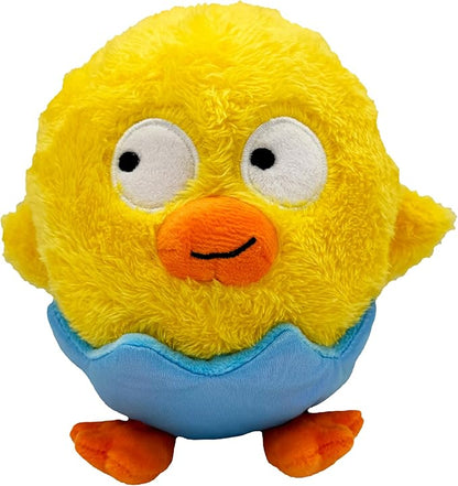 Huxley & Kent Funny Dog Toy w/Squeaker – Power Plush Squeaky Dog Toys for Small, Medium & Large Dogs – Soft Stuffed Animal for Indoor Play & Fetch - Chick-a-Dee, Large