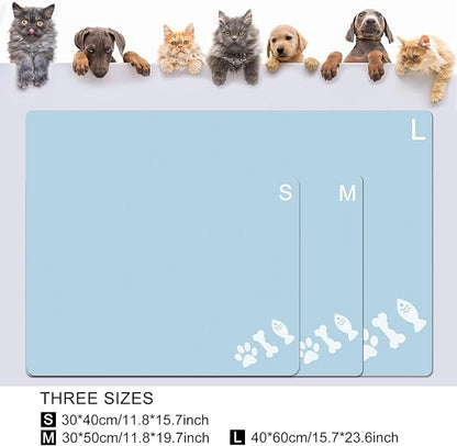 Absorbent Dog Food Mat, No Stains Quick Dry Dog Water Dispenser Mat, Pet Accessories Supplies,Easy Clean Dog Bowl Mat, Multiple Colors, Sizes & Purposes