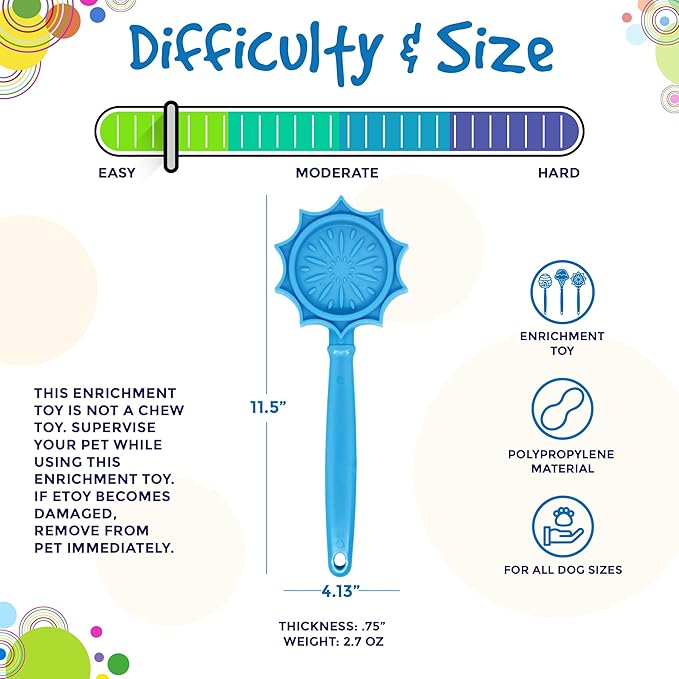 SodaPup Lick Sticks eToy – Durable Interactive Enrichment Toy Made in USA from Non-Toxic, Pet-Safe, Food Safe Material for Bonding, Training, Calming, Mental Stimulation, Oral Health & More