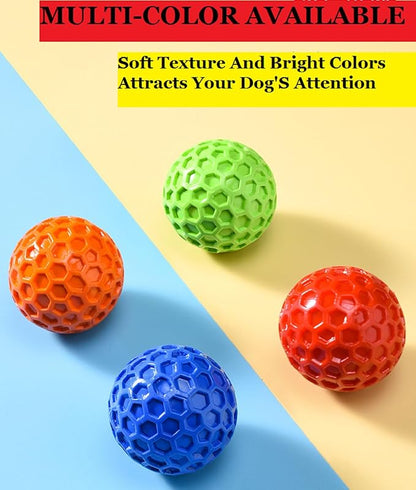 3pcs Small Interactive Dog Balls Chuck It Balls Indestructible Dog Toys for Aggressive Chewers 6.5cm/2.55in Diameter 3 Colors