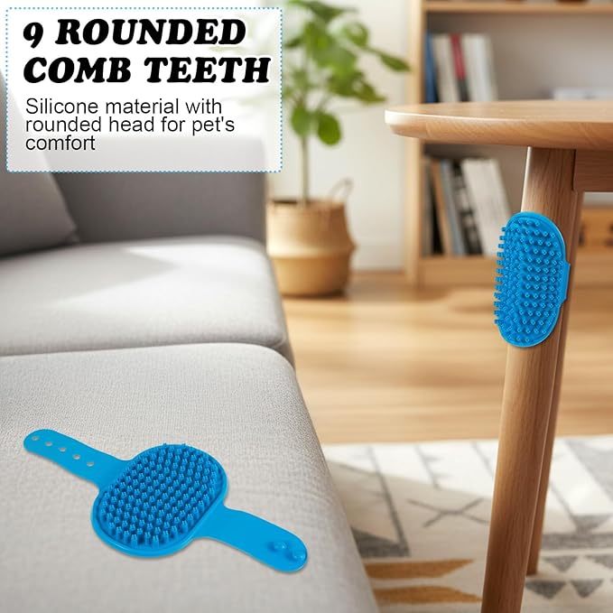 4PCS Cat Face Scratcher,Self Grooming Cat Brush,Silicone Cats Face Scratchers, Pet Massager Tool for Kitten Puppy Relaxing (Gray, Orange, Pink, Blue)