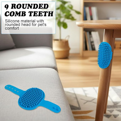 4PCS Cat Face Scratcher,Self Grooming Cat Brush,Silicone Cats Face Scratchers, Pet Massager Tool for Kitten Puppy Relaxing (Gray, Orange, Pink, Blue)