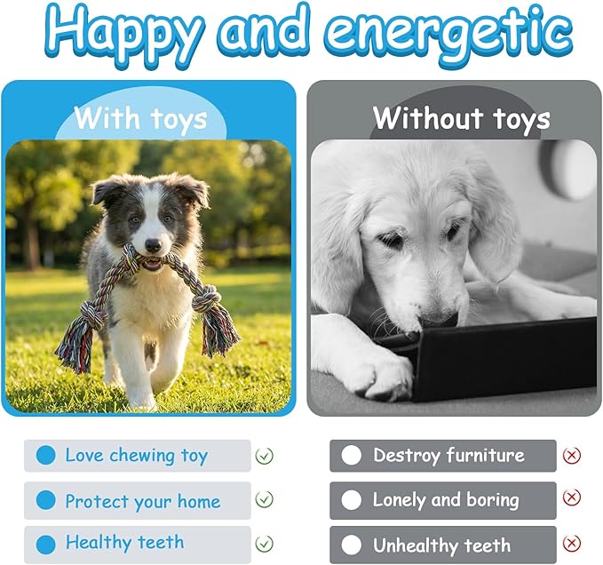 Small Dog Rope Toys, 25 Pack Puppy Rope Toy Set for Small Breeds 0-22 lbs, Various Tug Toys for Teething, Entertainment & Interaction