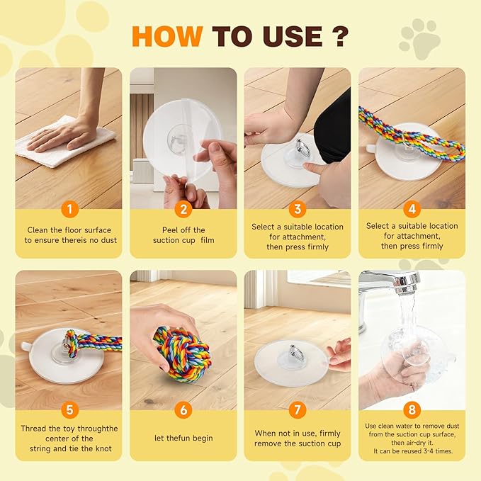 Interactive Dog Toys Tug of War, Dog Enrichment Toys, Durable Rope & Chew Ball, Dog Toys to Keep Them Busy, Indoor Toys for Small Dogs，Rainbow