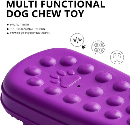 MECOOL Dog Toy Unbreakable Slippers Squeaky Dog Toys for Teehing Chewing Size for Medium and Samll Breeds(Purple)