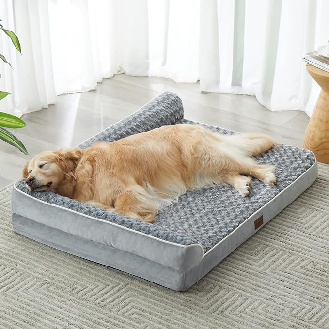 BFPETHOME Orthopedic Dog Bed for Large Dogs-Big Waterproof Sofa Dog Bed with Removable Washable Cover, Washable Pet Bed with Waterproof Lining and Nonskid Bottom,Pet Bed for Large Dogs (Pack of 2)