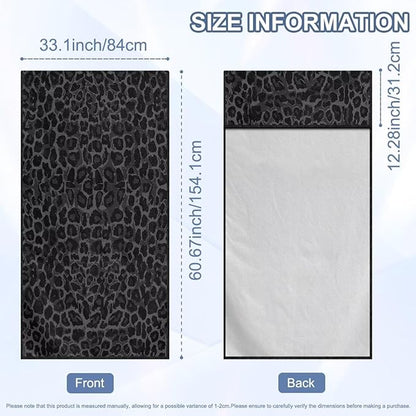 SEANATIVE Black Leopard Sweat Towel Seat Cover, Premium Car Seat Towel Protector for Trucks SUV Jeep, Universal Seat Covers for Post Gym Workout, Running, Swimming, Beach