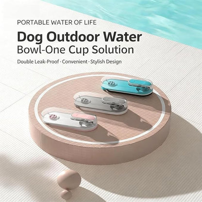 Dog Water Bottle Portable, 11.8 oz(350 ml) Leak-Proof Pet Travel Water Bottle, BPA-Free, Lightweight, Foldable for Hiking, Walking, Car Rides (Blue)