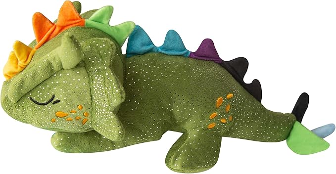 SNUG AROOZ Drowsy The Green Dragon - Plush Dog Toy, Squeaks & Crinkles, Pet Multi-Sensory Play, Recycled Material, 4x12 Soft-Cuddly Magical Companion