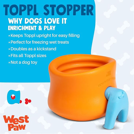 WEST PAW Toppl Stopper Insert Accessory for Toppl Dog Treat Toy – Keeps Toy Steady and Upright for Filling and Freezing, Mess-Free Treat Prep, Dishwasher Safe, Made in USA - Granny Smith Green