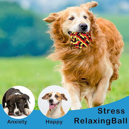 18 Pcs Dog Rope Ball Dog Rope Toy for Aggressive Chewer Toy for Small Medium Puppy Ball for Puppies Pack for Teething Chew Biting Training 2.17 Inches