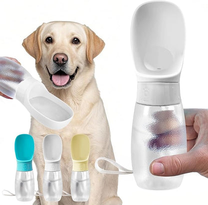 Kalimdor Dog Water Bottle, 19oz Leak Proof Portable Puppy Water Dispenser with Drinking Feeder for Pets Outdoor Walking, Hiking, Travel, BPA Free Food Grade Plastic