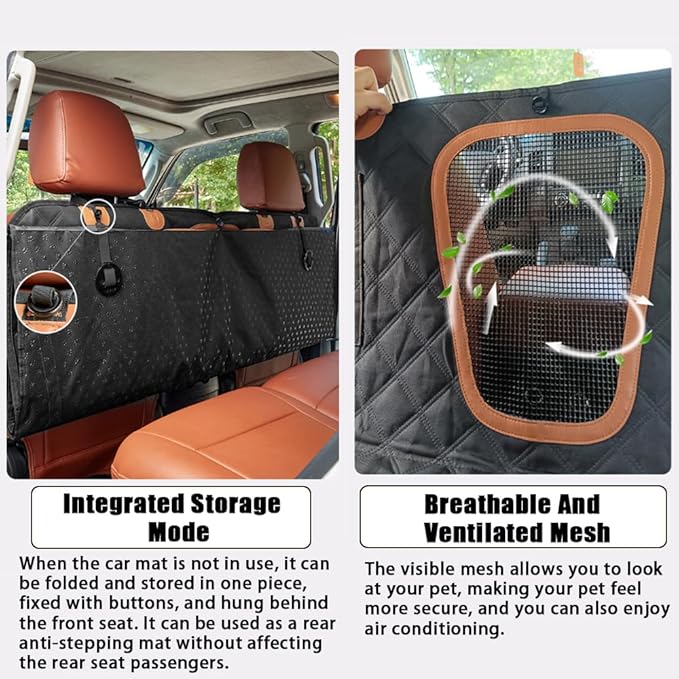 Dog Car Back Seat Cover for Lincoln Corsair 2022 2023 2024 2025 Pet Car Mat Waterproof Scratch-Resistant Pet Hammock Pet Protector Mat Interior Accessories,Black-a