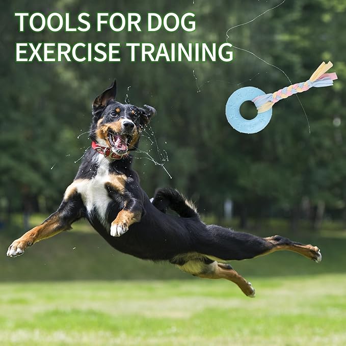 4PCS Puppy Teething Toys Set for Small Breeds, Soft Rubber Chew Rings & Durable Rope Toys for Teething Relief, Interactive Play & Dental Health(Style 15)