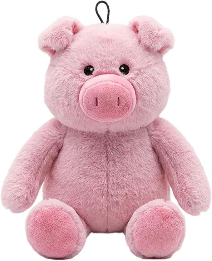 Pet Lou 15 Inch Pig Plush Dog Chew Toy with Squeakers & Crinkle Paper, Super-Soft Durable Plush, Interactive Stuffed Dog Toy for Indoor & Outdoor Play, Pink