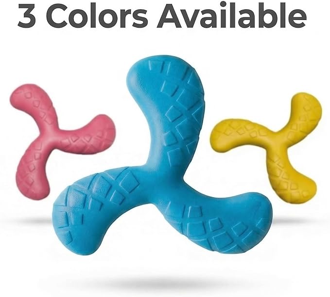 Ultra Durable Y-Shape Dog Chew Toy for Teeth Cleaning - Non-Toxic Rubber Interactive Tug of War & Fetch Toy for Medium & Large Dogs((Blue)