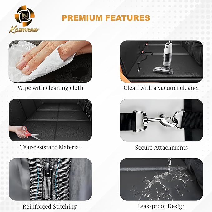 Dog Seat Extender for Cars, Heavy-Duty Waterproof Dog Travel Back Seat Bridge, Anti-Scratch, Easy-Clean Surface, Designed for SUV and Truck Owners with Active Dogs, 400lb Max Load