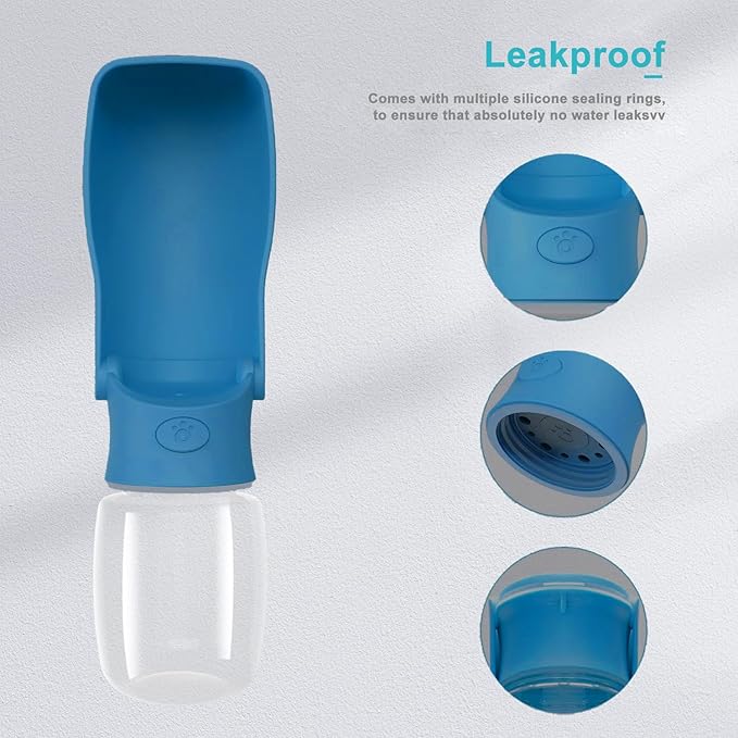 Portable Dog Small Animals Water Bottle for Walking 19 OZ or 12 OZ Pet Water Bottles for Puppy Medium Large Dogs Little Animals Water Dispenser Dog Small Animals Water Bowl