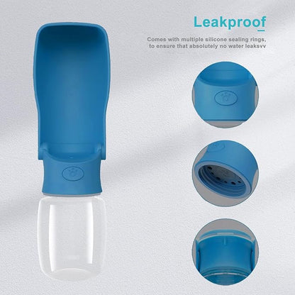 Portable Dog Small Animals Water Bottle for Walking 19 OZ or 12 OZ Pet Water Bottles for Puppy Medium Large Dogs Little Animals Water Dispenser Dog Small Animals Water Bowl