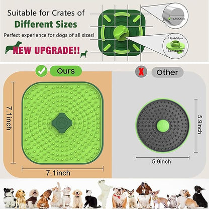 Licking Mat for Dogs Crate, 7.1" Large Dog Crate Lick Pads Slow Feeder, Lick Pad Crate Training Toy Crate Lick Mat, Suitable Peanut Butter, Yogurt, etc, for Boredom & Anxiety Relief Licking Pad