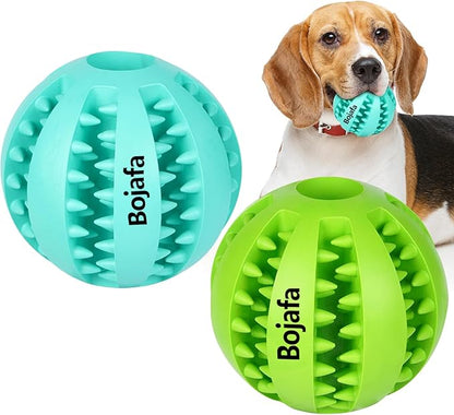 Treat-Dispensing Dog Toys: Durable Rubber Puppy Toys for Boredom - Dog Treat Balls for Small & Medium Breed Indoor Play (2pack)