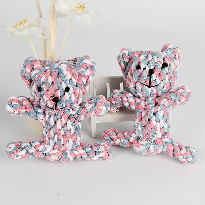 Dog Toys Puppy Teething Chew Toys,Pet Chew Toy Cat Chew Toy,Safe Braided Rope Toys Healthy Handmade Gift