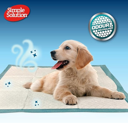 Simple Solution All Day Dog Pads, Disposable Puppy Training Pads with Lavender Scent, Leak Proof Pet Pee Pads for Indoor Potty Training, Odor Control, Quick Dry Floor Protection, 23"x24", 50 Count