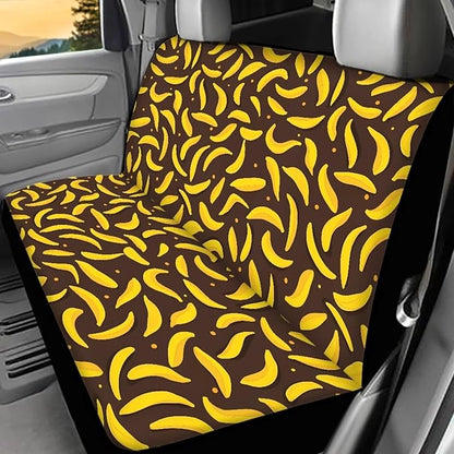 AFPANQZ Banana Car Rear Seat Covers Set Universal Fabric Cloth Car Seat Cover Automatic Backseat Protector Fit SUV Truck Van Dog Back Seats Protection Dust-Proof Washable