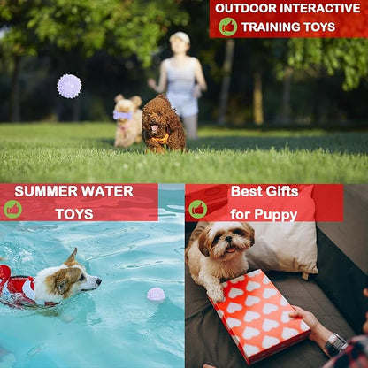 6 Pack Dog Chew Toys, Purple, Small Dog Teething Toys, Soft Durable Interactive Toys for Puppies