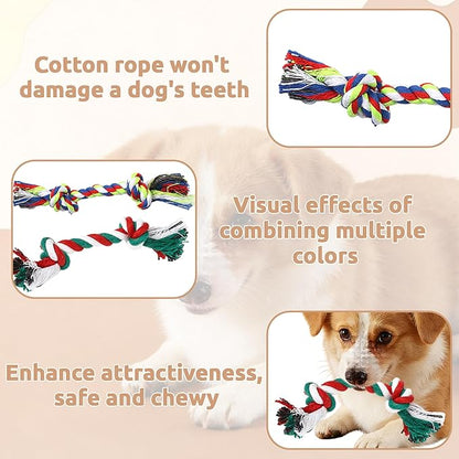 36 Pcs Puppy Rope Toys for Small Dogs Multi Color Rope Toy Cotton Puppy Toys Dog Chew Teething Doggy Mini Dental Toys for Small and Medium Dogs Puppies(6.7", Mixed Colors
