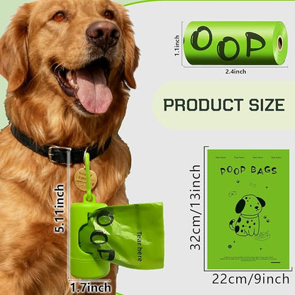 Poop Bags for Dogs 630 Bags 13x9 in Extra Large with Dispenser, Guaranteed Leak Proof and Extra Thick, Fragrance Bags for Dog Walking and Cat Litter