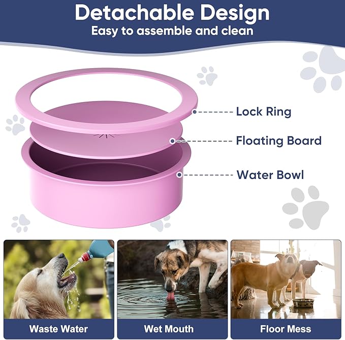 XIAZ Elevated Dog Bowls Large Breed Raised Dogs Bowl Stand Large/Medium Sized Dog Slow Feeder Dogs Bowls Food Water Stands 5 Heights Adjustable 9/11/12/14in Pet Feeder Dish Station