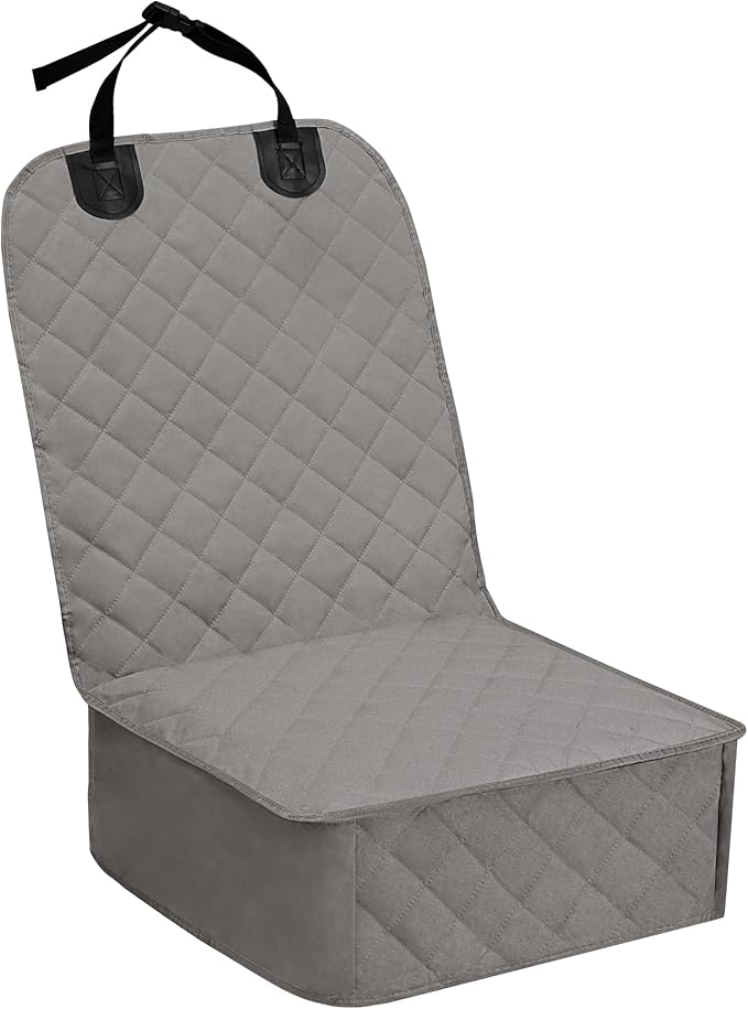Easy-Going Waterproof Dog Car Seat Cover, Pet Front Cover for Cars, Durable and Nonslip Dog Seat Protector for Trucks, Jeep, SUV and Cars (Front Seat, Grey)