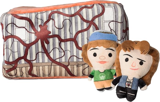 design LAB, Inc. Stranger Things Official Merchandise | Plush Nesting Toy for Dogs | Dustin & Eddie in Trailer | Cool Dog Toys Squeak and Hide for Indoor Interactive Play | Stranger Things Toys