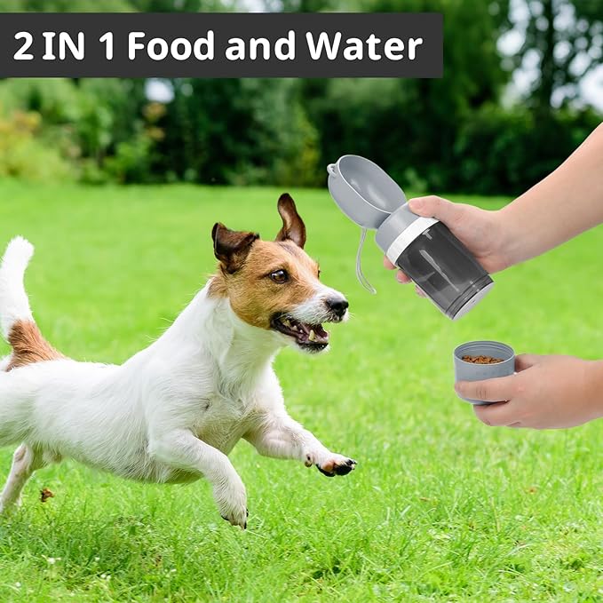 Pet Water Bottle Leak Proof Portable - Dog Water Dispenser with Drinking Bowl, Puppy Travel Accessories for Outdoor Walking, Hiking, Running