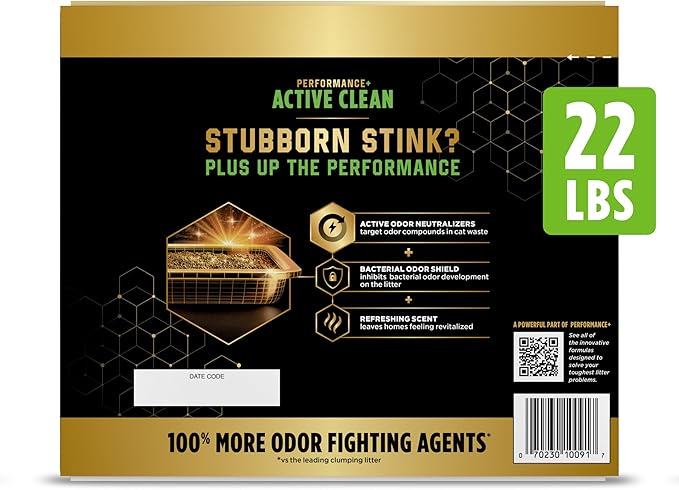 Purina Tidy Cats Performance Plus Active Clean Scented Clumping Multi Cat Litter - 22 lb. Box