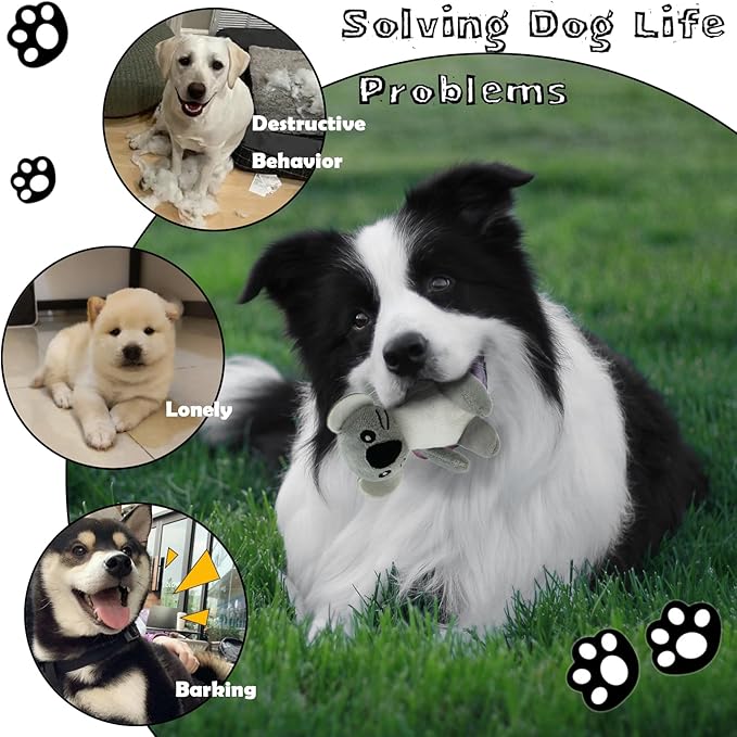 Koala Plush Dog Toy Squeaky Toy, Interactive Hide and Seek Replacement Dog Toys for Small & Medium Dogs (3Pcs Squeaky Koala)