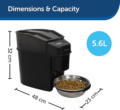 PetSafe Automatic Cat Feeder - Healthy Pet Simply Feed - Automatic Pet Feeder for Cats & Dogs - Timed Pet Feeder with Programmable Portion Control - Holds 24 Cups of Dry or Semi-Moist Dog or Cat Food