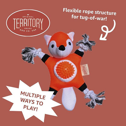 Territory 2 in 1 No Stuffing Removable Fetch Ball Tug Dog Toy for Small Medium Large Dogs, Horse